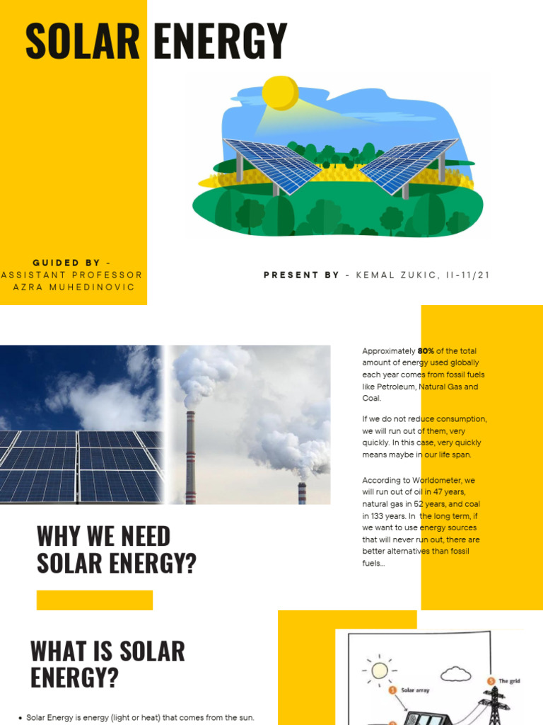 Benefits and Types of Solar Energy | PDF | Solar Energy | Solar Power