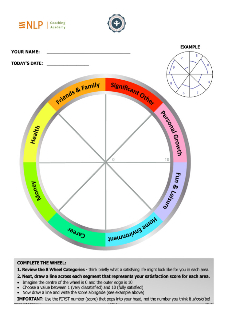 Wheel of Life Template With Instructions v3 U PDF