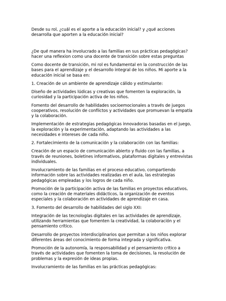 Cómo Proponer Ambientes Pedagógicos Que Potencien El Desarrollo y El ...