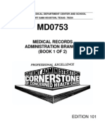 US Army Medical Course MD0753-101 Book1 - Medical Records Administration Branch