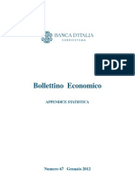 Appendice Statistica Bollettino Economico Banca d'Italia