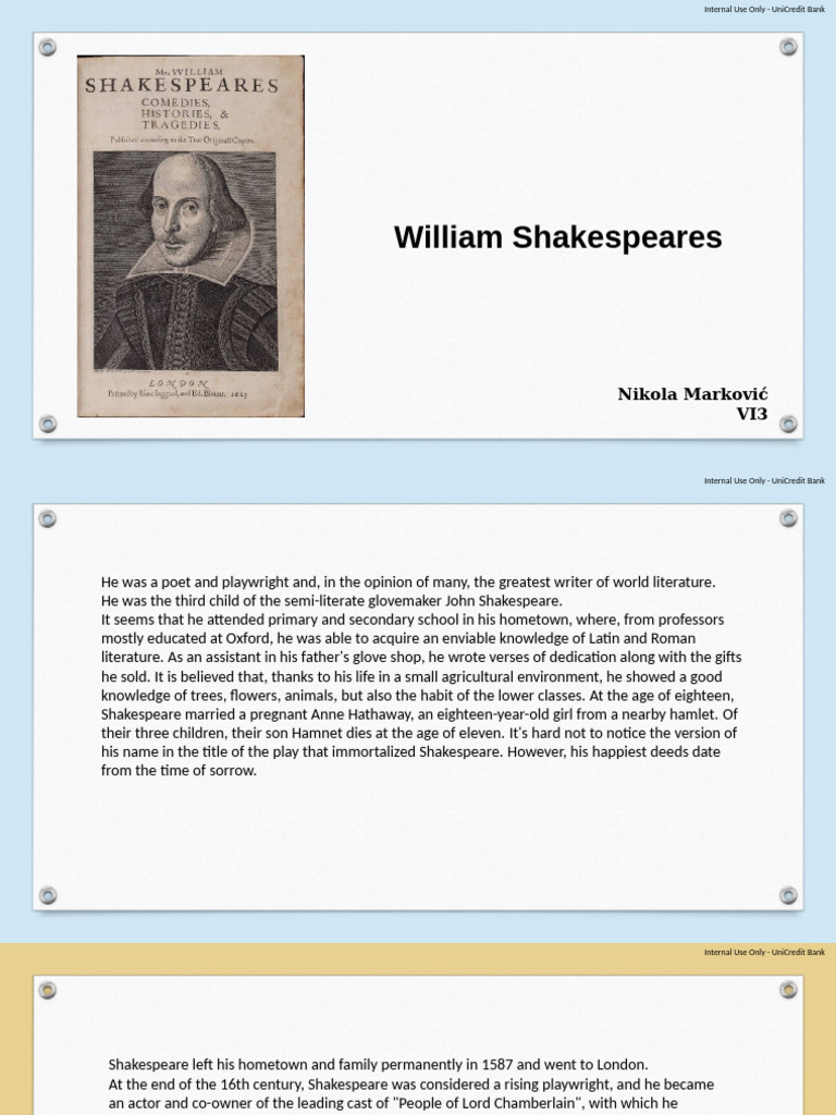 William Shakespeare - Nikola Marković V3 | PDF | William Shakespeare ...