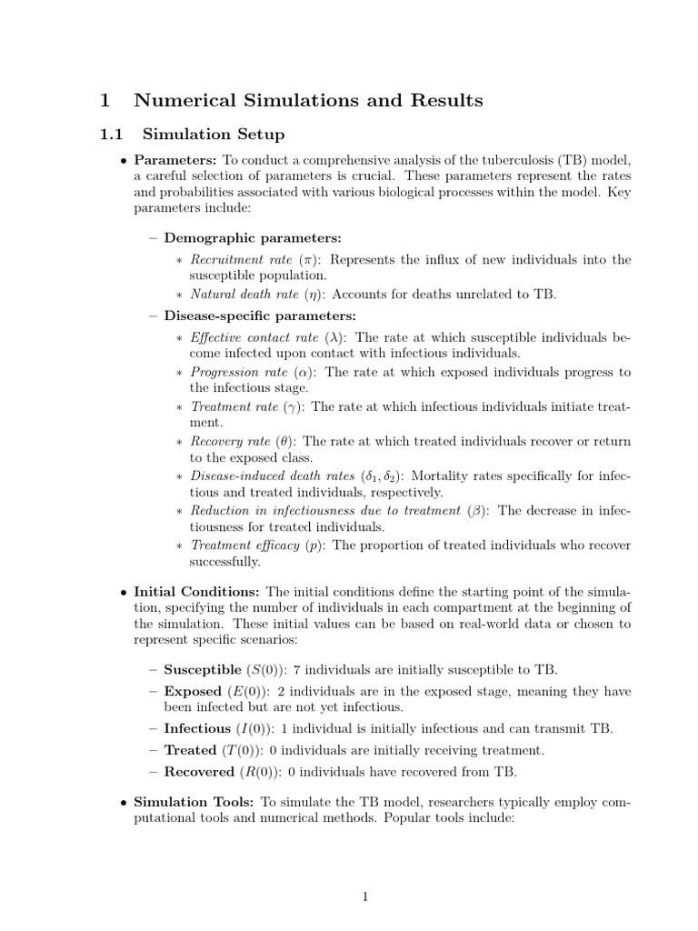 TB Model Numerical Simulation Insights | PDF | Numerical Analysis ...
