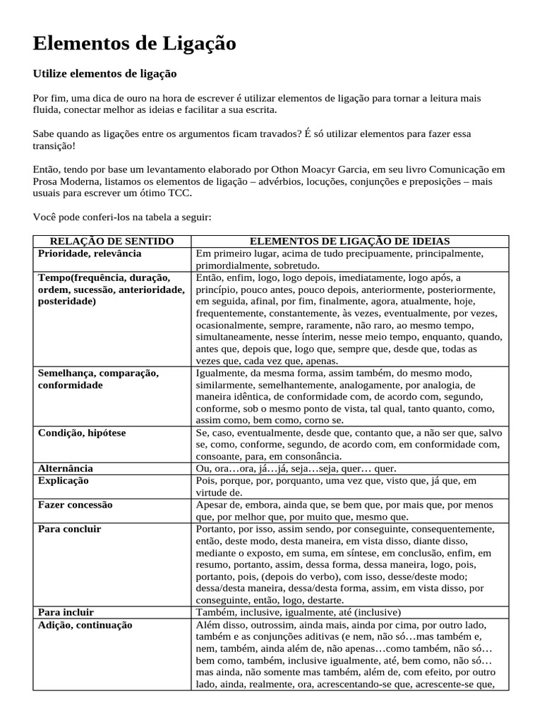 Elementos De Ligação Pdf