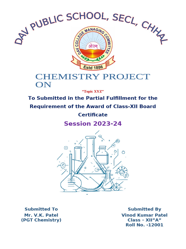 DAV Public School Chhal Project Report | PDF