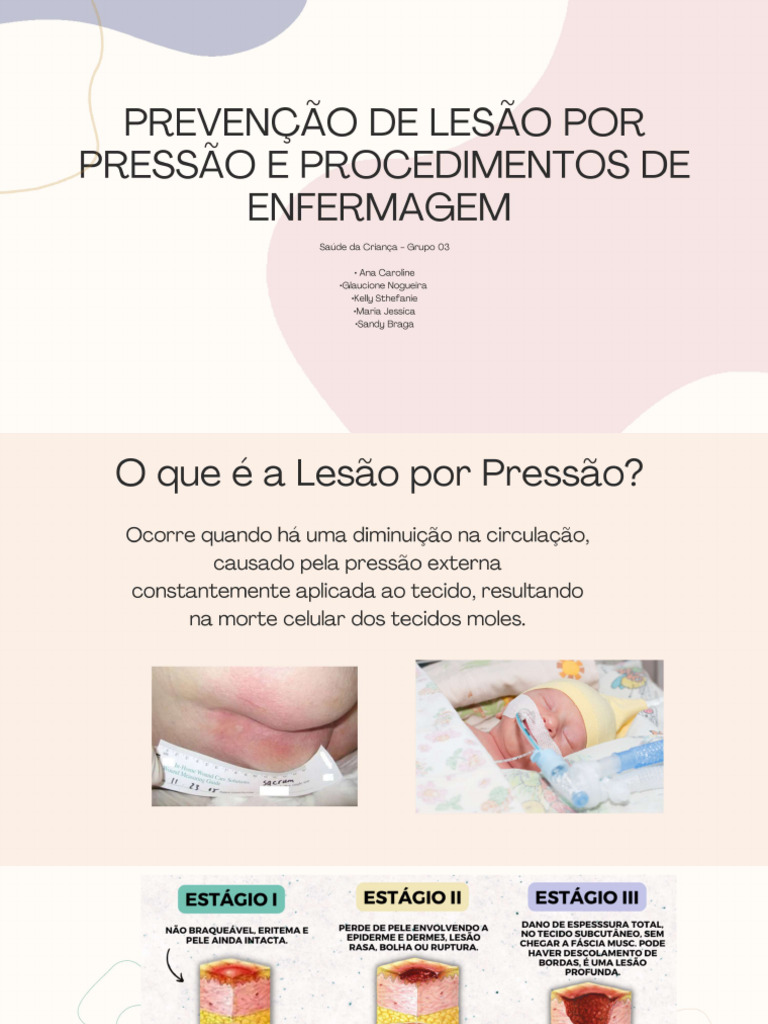 PREVENÇÃO DE LESÃO POR PRESSÃO E PROCEDIMENTOS DE ENFERMAGEM ...