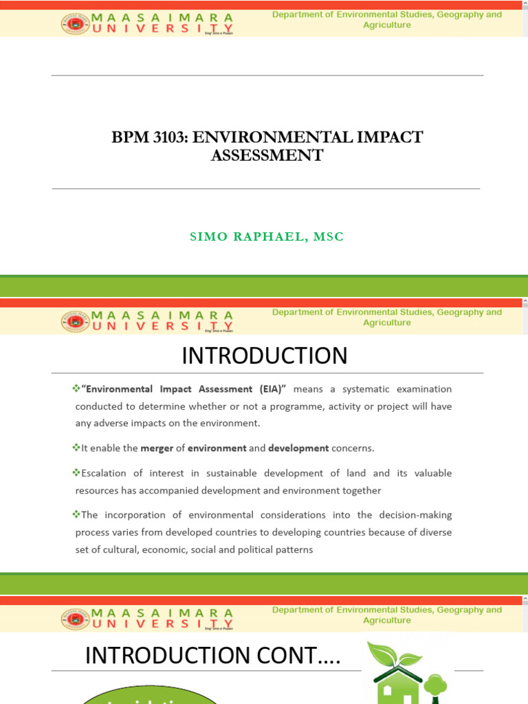 Environmental Impact Assessment Overview | PDF | Environmental Impact ...