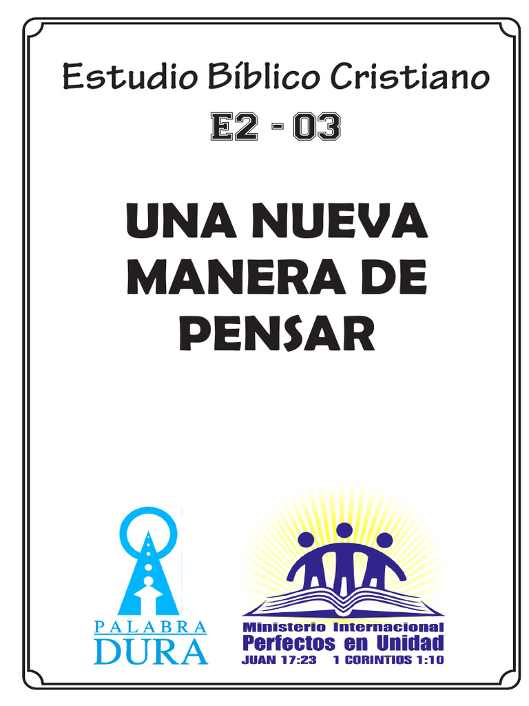 E2 03 - Una Nueva Manera de Pensar | PDF | Satán | Fe