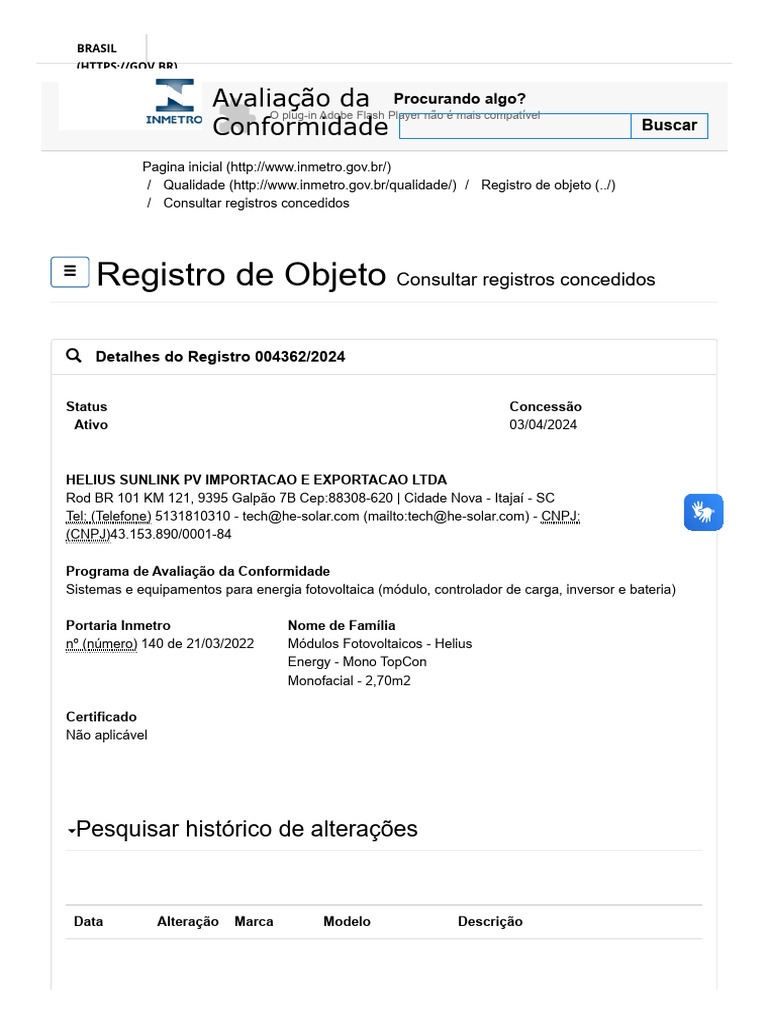 Consulta Registro Inmetro HMF132T12R-600HL | PDF