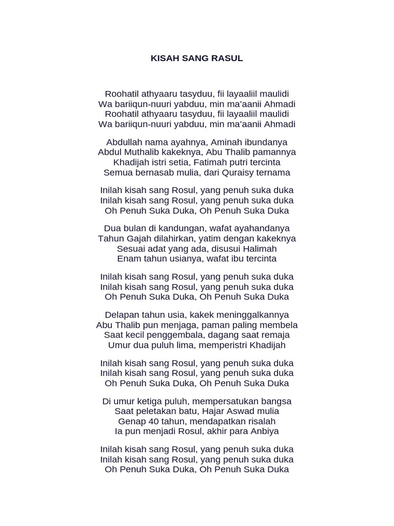 Kisah Hidup Nabi Muhammad | PDF