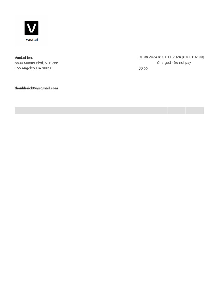 VastAI - Invoice #172137240801241101 | PDF