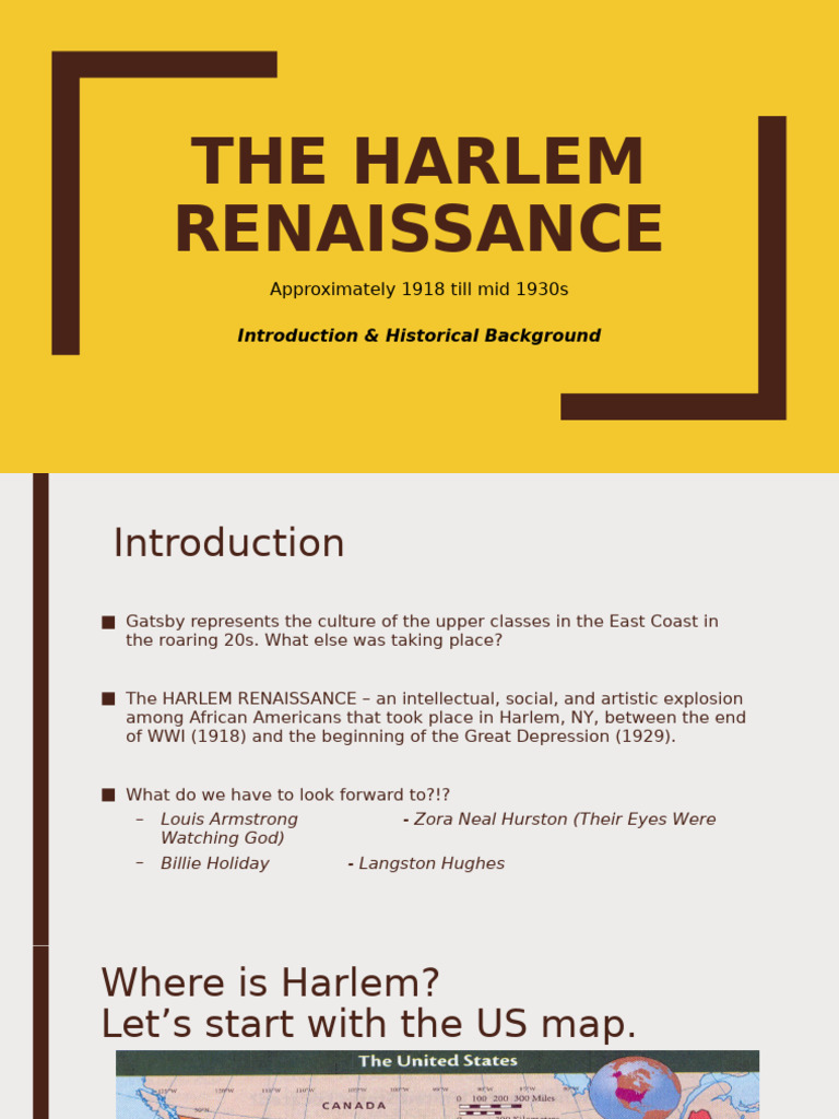 Overview of the Harlem Renaissance | PDF | Jazz | The United States
