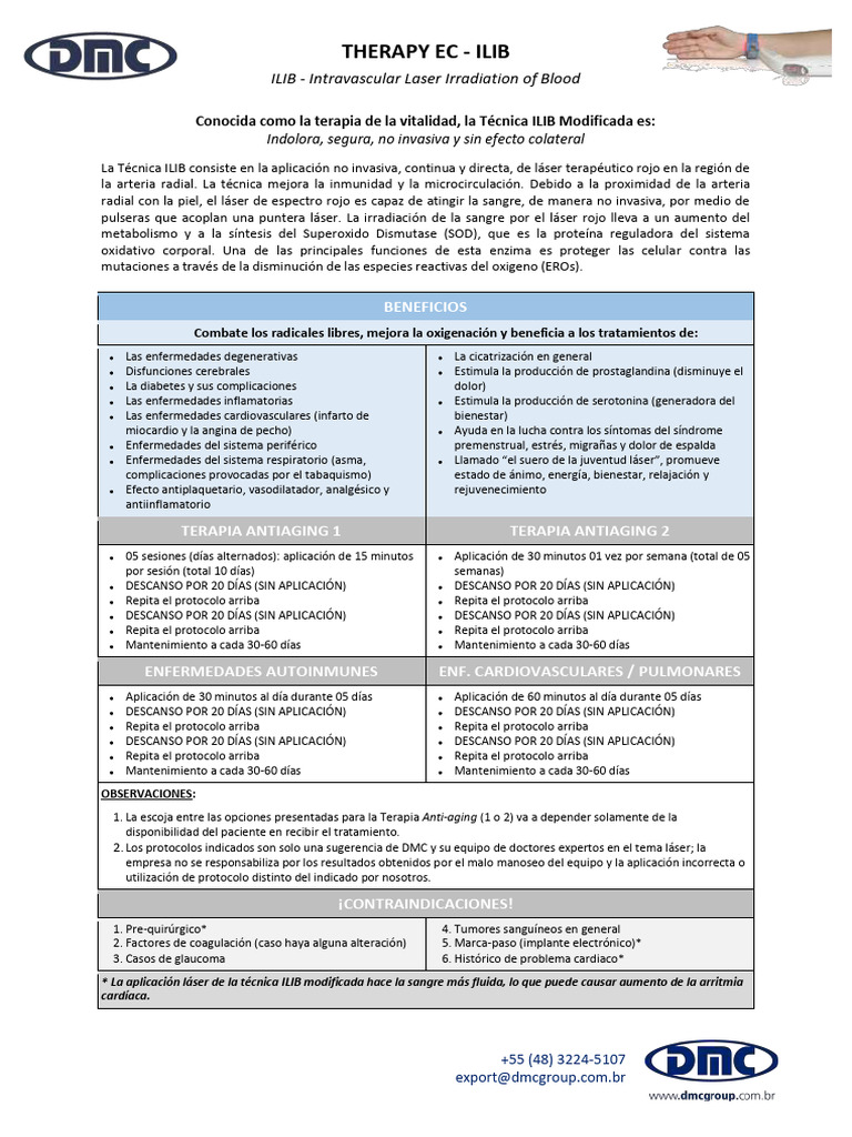 Laser Ec Protocolo Ilib Tabela Pdf Infarto De Miocardio