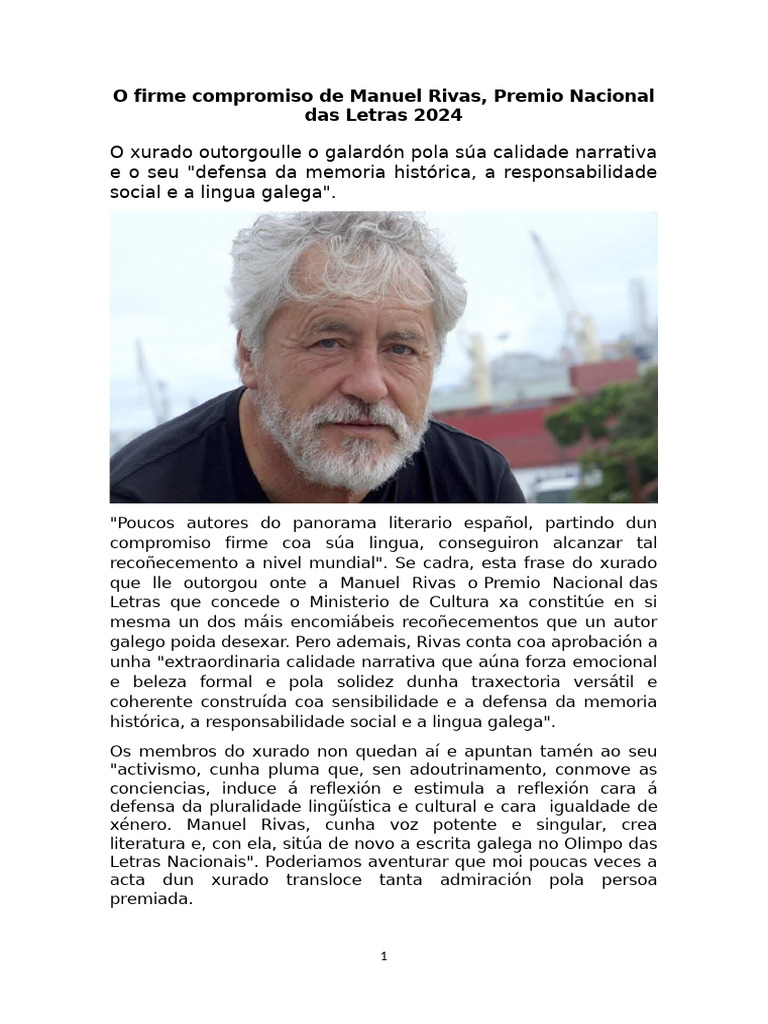 Manuel Rivas | PDF