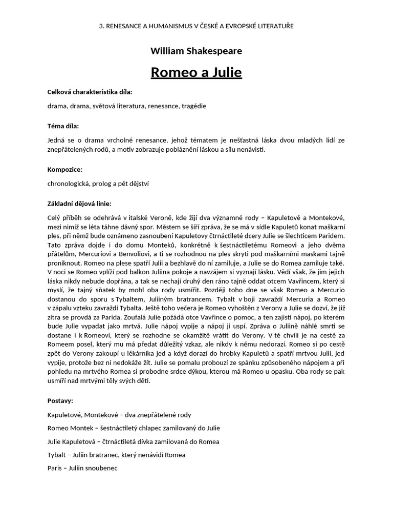 William Shakespeare - Romeo A Julie | PDF