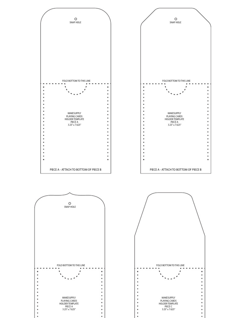 Makesupply Playing Cards Case Template Set - Letter | PDF