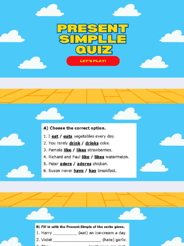 Present Simplle Quiz | PDF