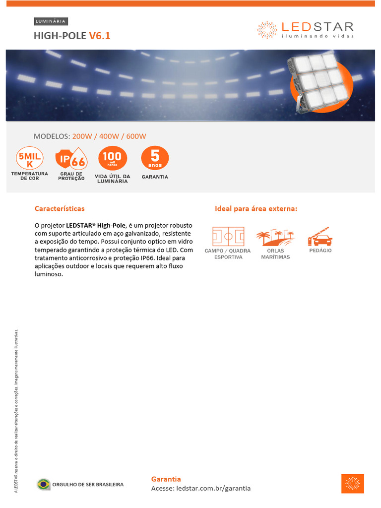 Datasheet - LEDSTAR - Luminaria - HighPole - V6.1 - rv3 - COM INMETRO ...