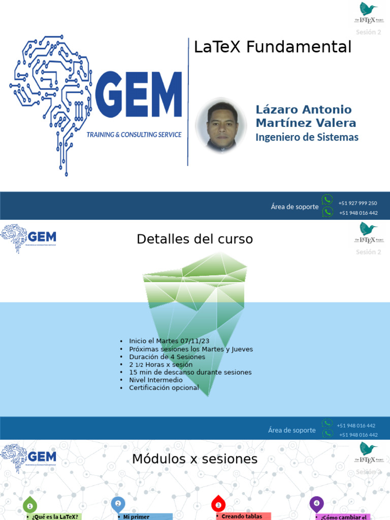 Curso Intermedio de LaTeX: Sesión 2 | PDF | Te X | Python (lenguaje de ...