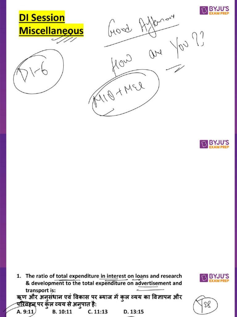 Class Miscellaneous Data Interpretation | PDF