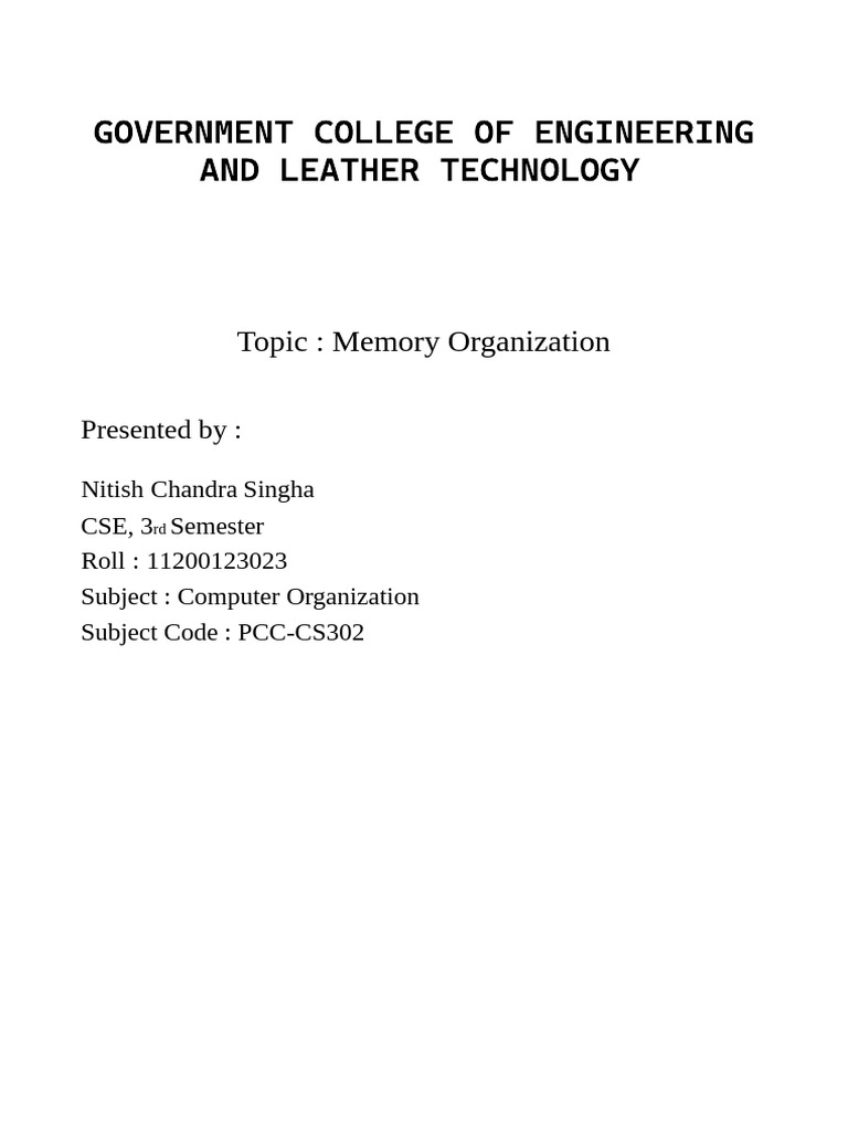 NitishChandraSingha | PDF | Computer Data Storage | Cpu Cache