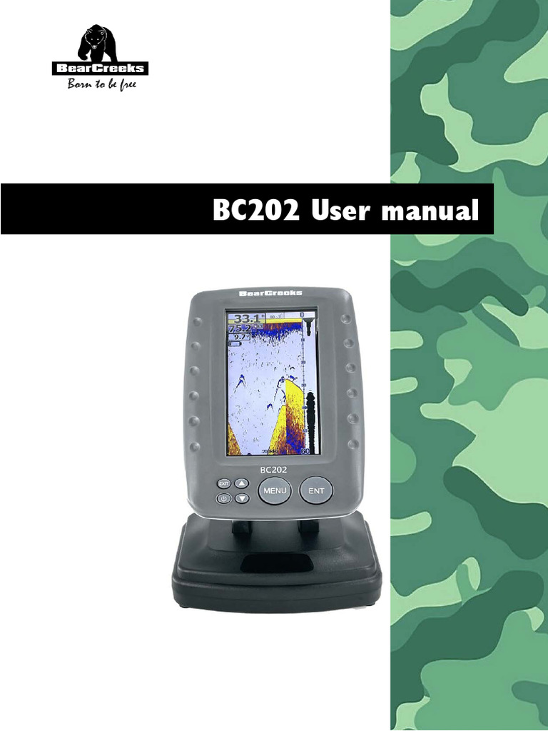 BC202 Sonar Fish Finder Manual | PDF | Sonar | Menu (Computing)