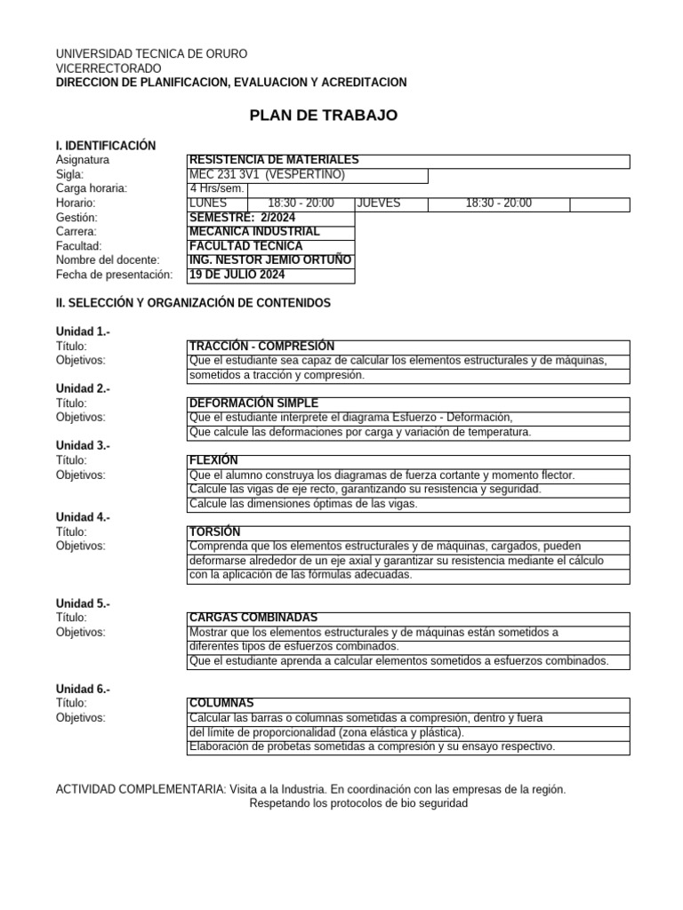 Mec 231 3v1 2 2024 plan de trabajo 01 agosto 2024 pdf viga