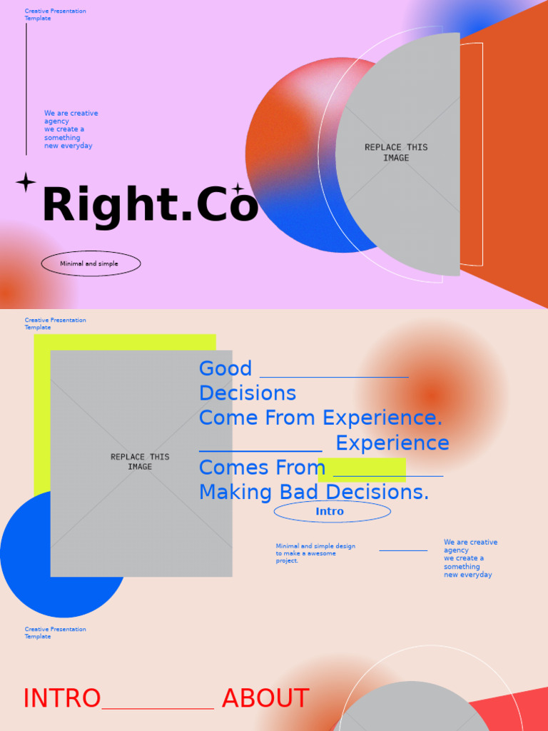 Creative Presentation Template Guide | PDF | Rgb Color Model | Graphics