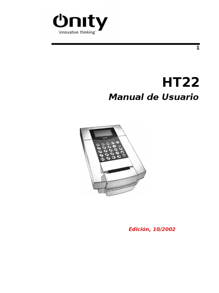 HT22 User Manual Release 10 2002 SP | PDF | Terminal de computadora ...