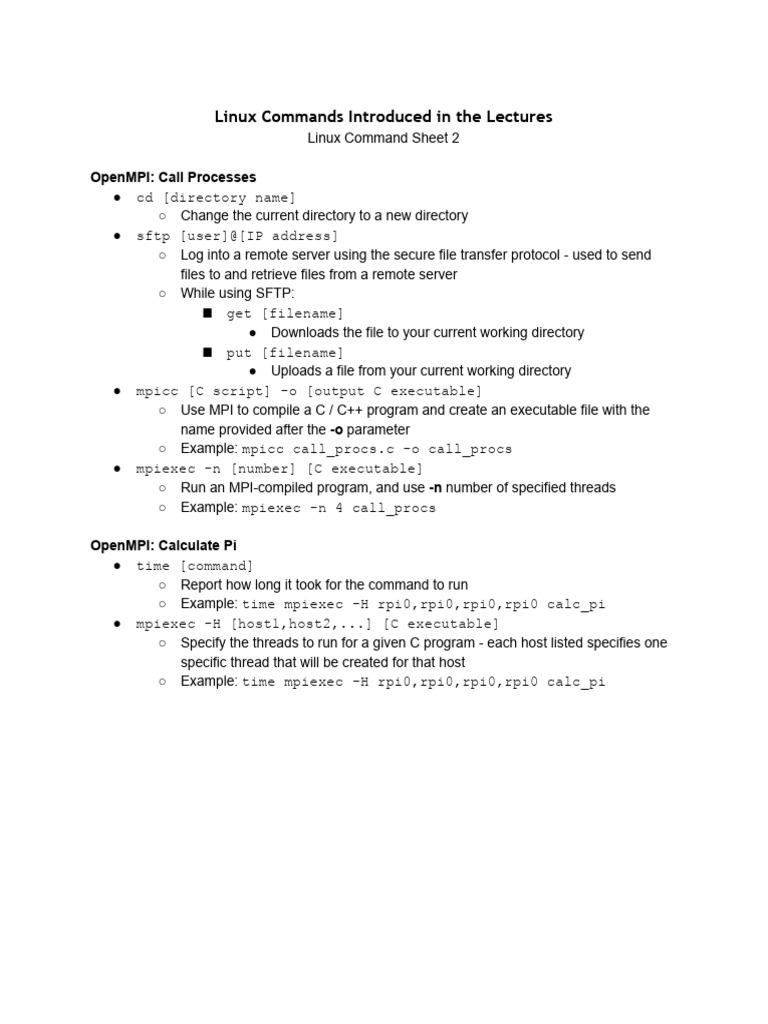 Linux Command Sheet 2 | PDF | Computers