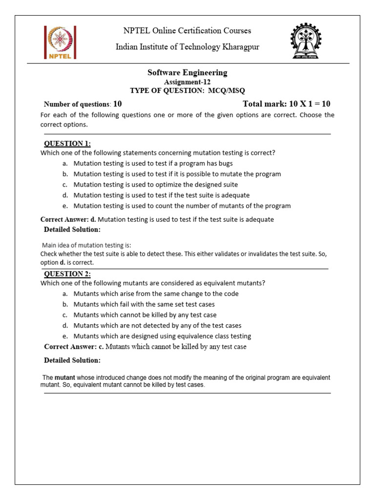 Mutation Testing and Mutant Types | PDF | Computer Programming ...