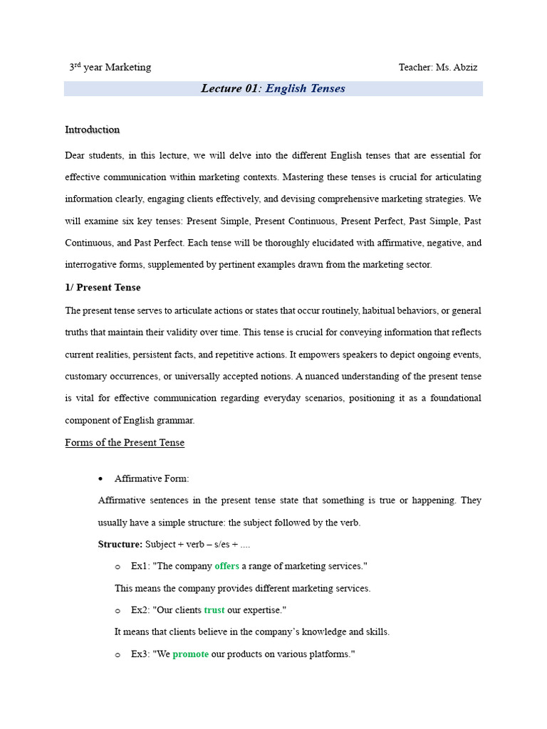 Lecture 01 - PDF File Format | PDF | Perfect (Grammar) | Verb