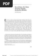 Borneman - Reconciliation After Ethnic Cleansing - Listening, Retribution, Affiliation