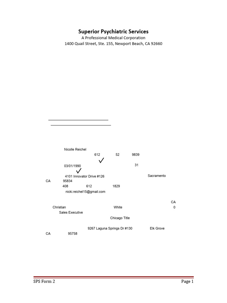 New Client Questionnaire | PDF | Substance Abuse | Sleep