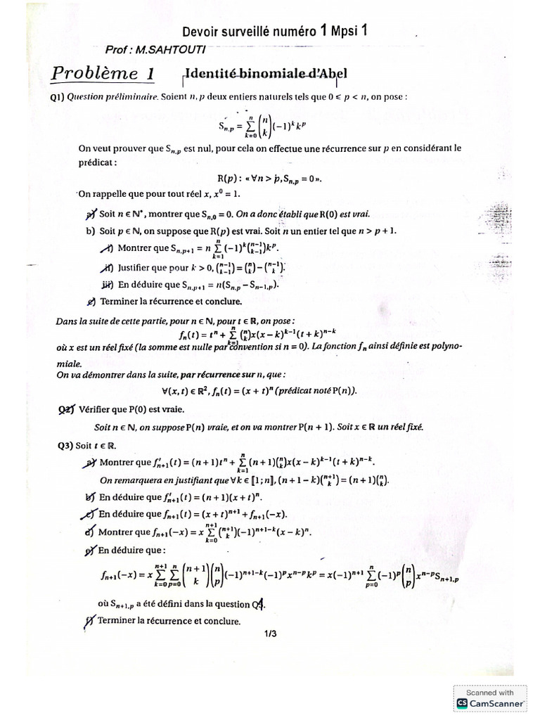 DS1 Mpsi 1 | PDF