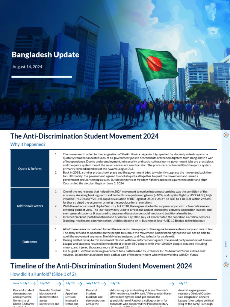 Bangladesh Student Movement 2024 Update | PDF | Grameen Bank | Bangladesh
