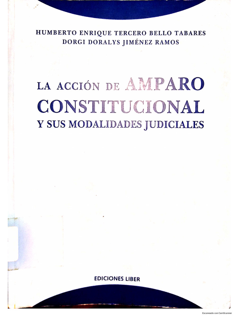 Accion amparo constitucional humberto enrique tercero bello tabares