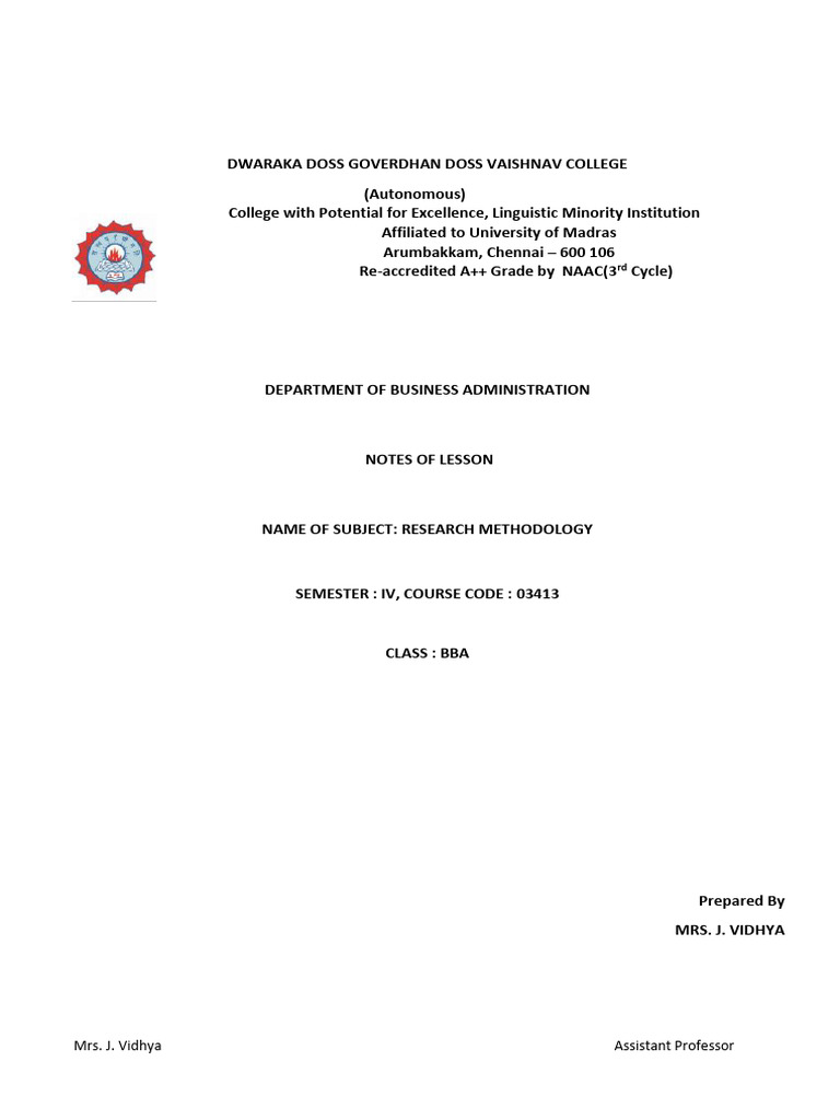 Unit 1 Research Methodology Pdf Science Theory