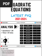 NDA Quadratic Equations PYQs 2020-2024 | PDF