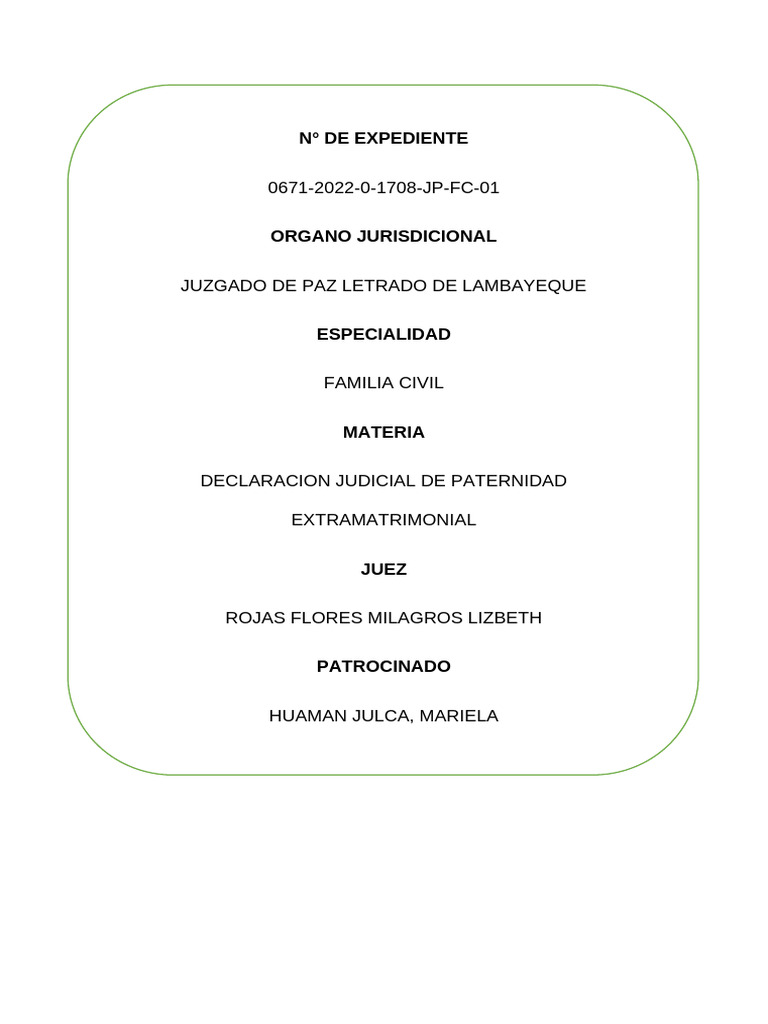 Modelo Portada de Expediente | PDF