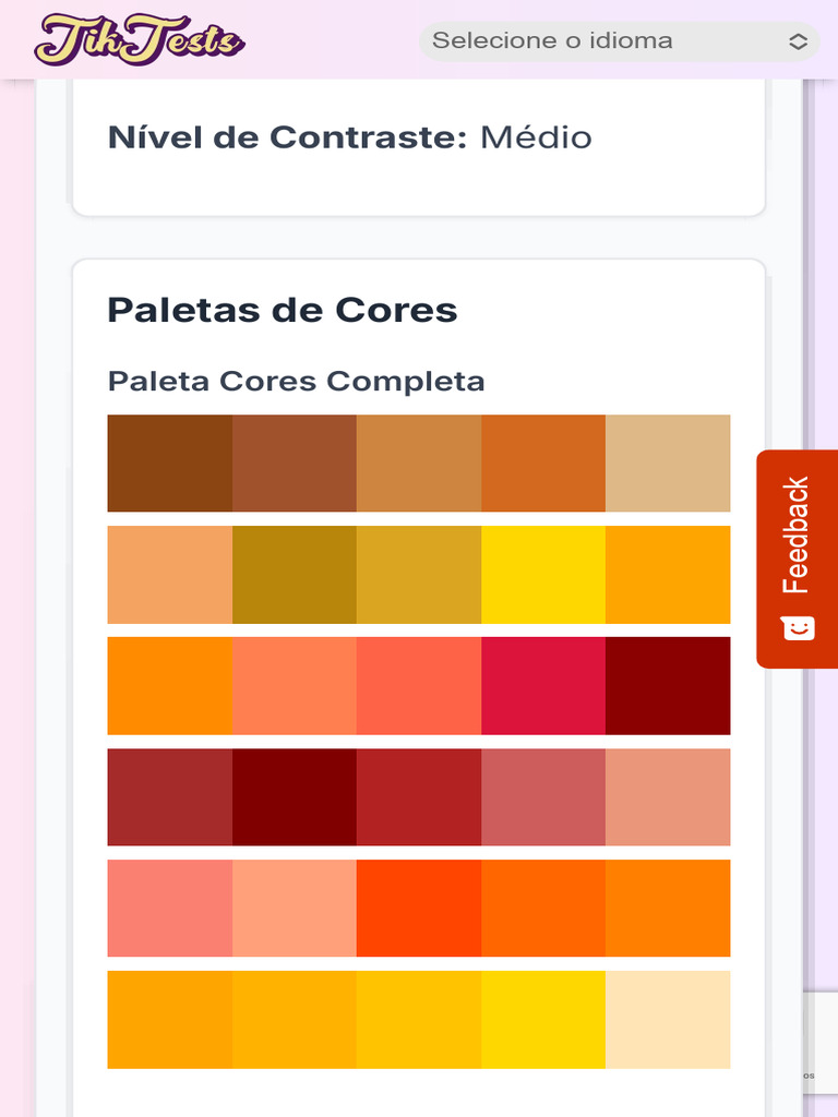 Teste de Paleta de Cores Online Grátis | PDF