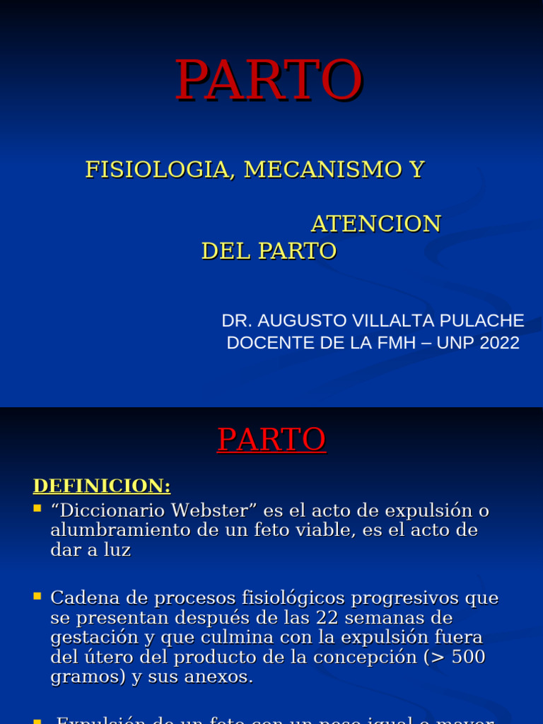 Fisiología y fases del parto humano | PDF | Parto | Útero