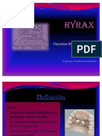 Hyrax: dispositivo ortodóncico para separación maxilar