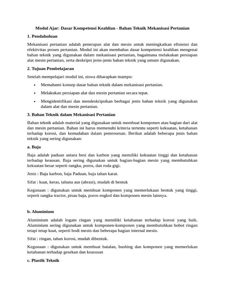 Modul Ajar Mektan | PDF | Teknologi & Rekayasa