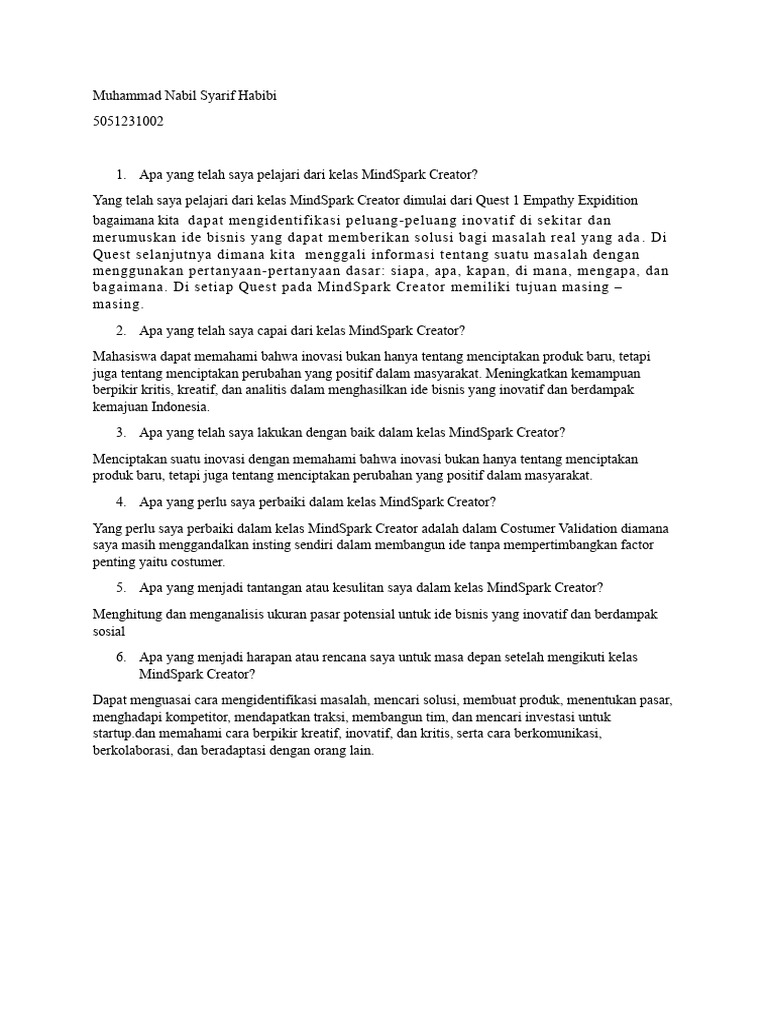 Reflective Learning | PDF
