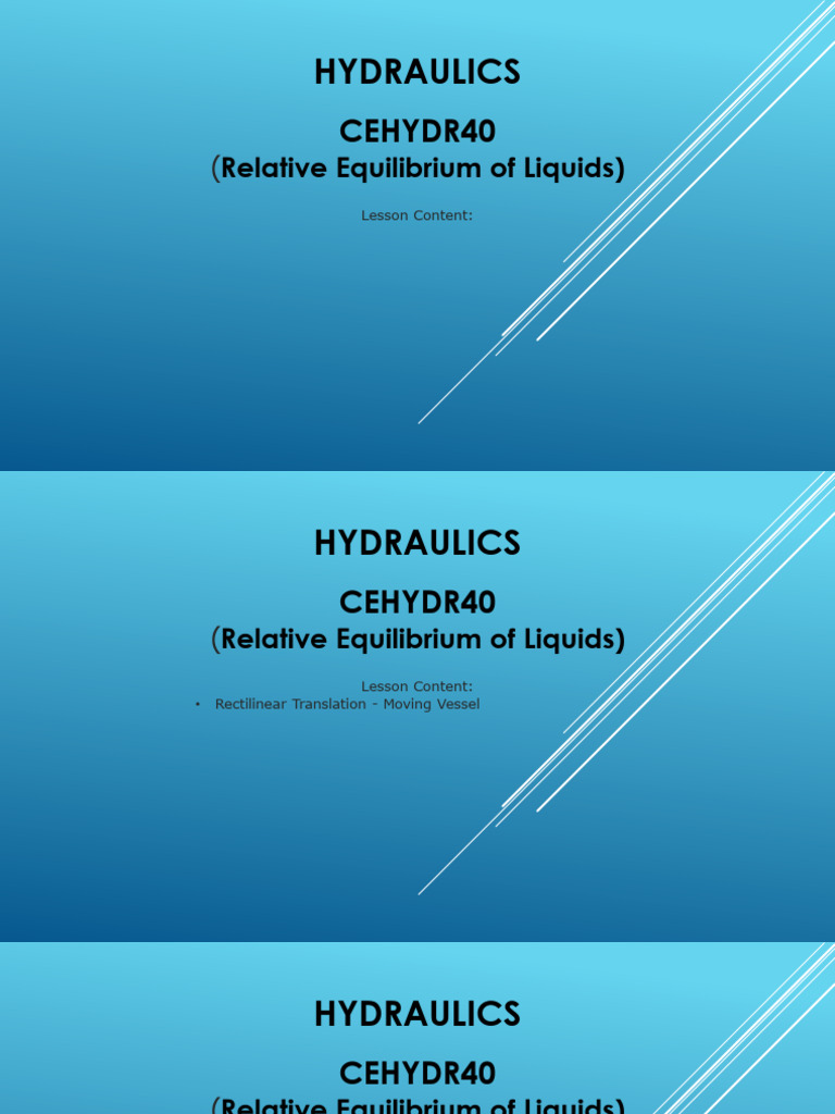 Relative Equilibrium in Moving Vessels | PDF | Force | Rotation