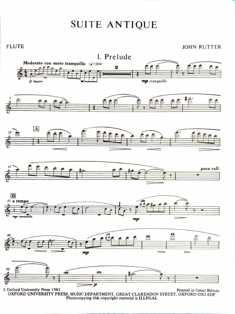 Rutter Suite Antique | PDF