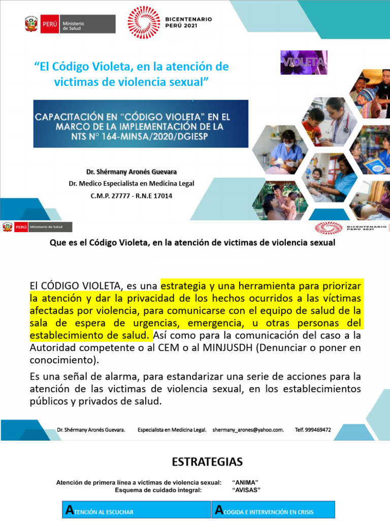 Código Violeta: Atención a Víctimas de Violencia | PDF | Medicina ...