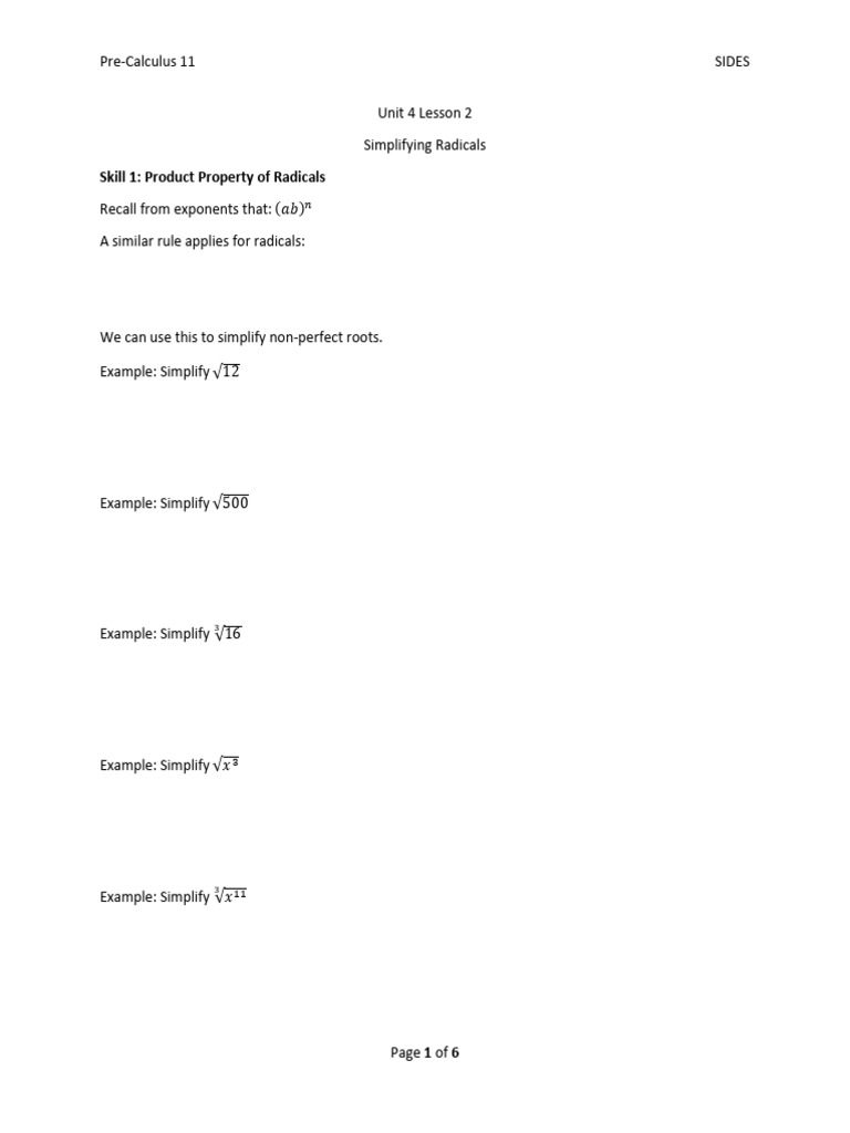 U4 l2 Notes | PDF | Mathematics | Algebra
