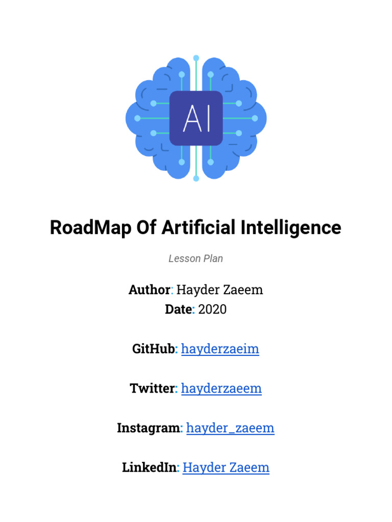 AI Roadmap 2020 by Hayder Zaeem | PDF | Artificial Intelligence ...